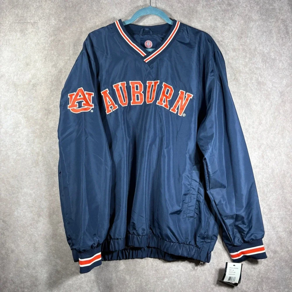 VTG 90s GIII Carl Banks University Of Auburn Tigers Pullover Jacket Mens XL NEW